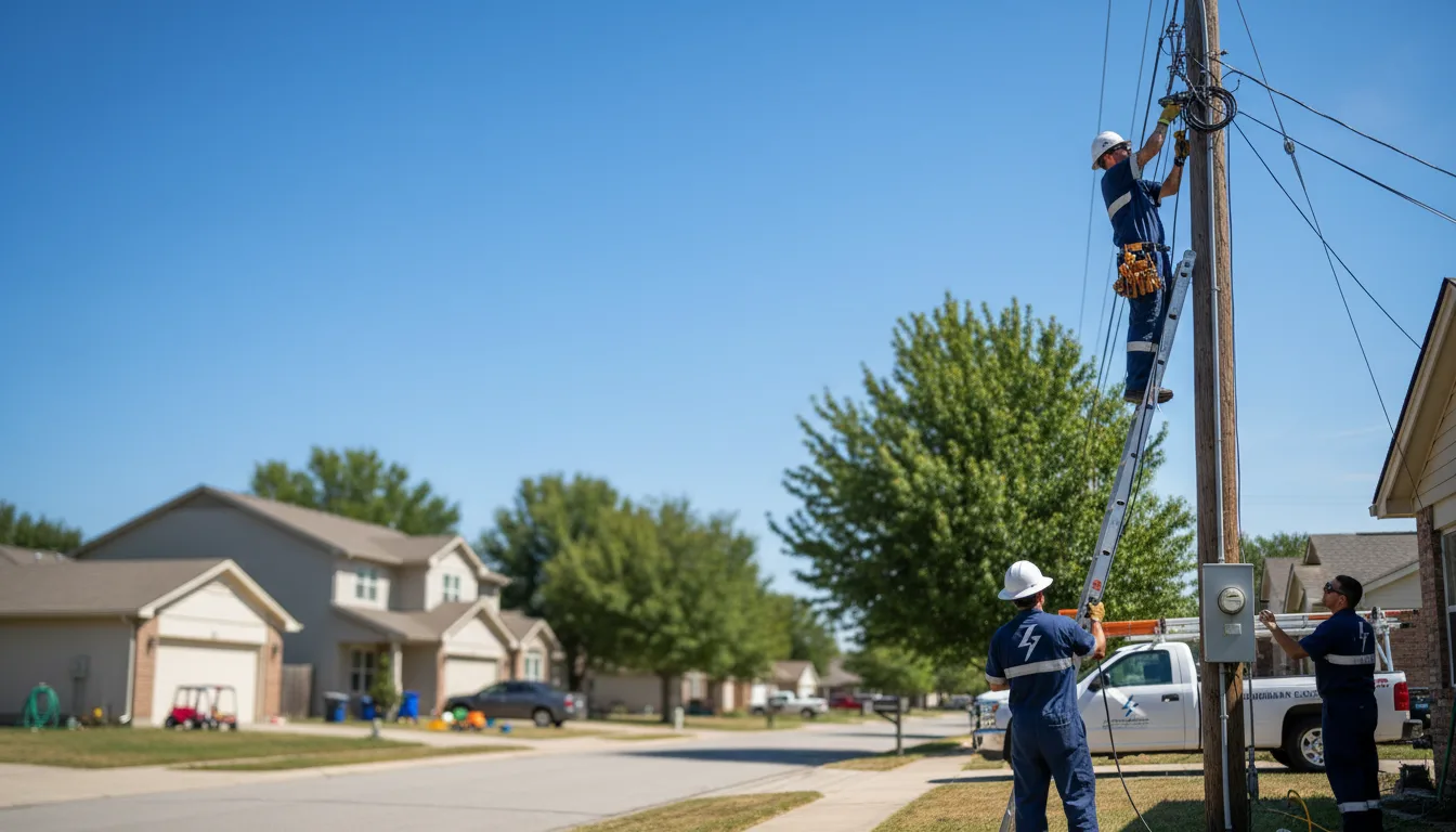 Residential electrician providing installation services in Robins, IA